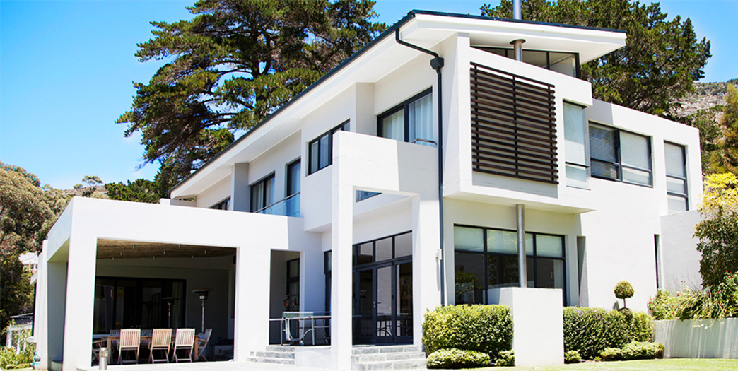 Modern home with swimming pool