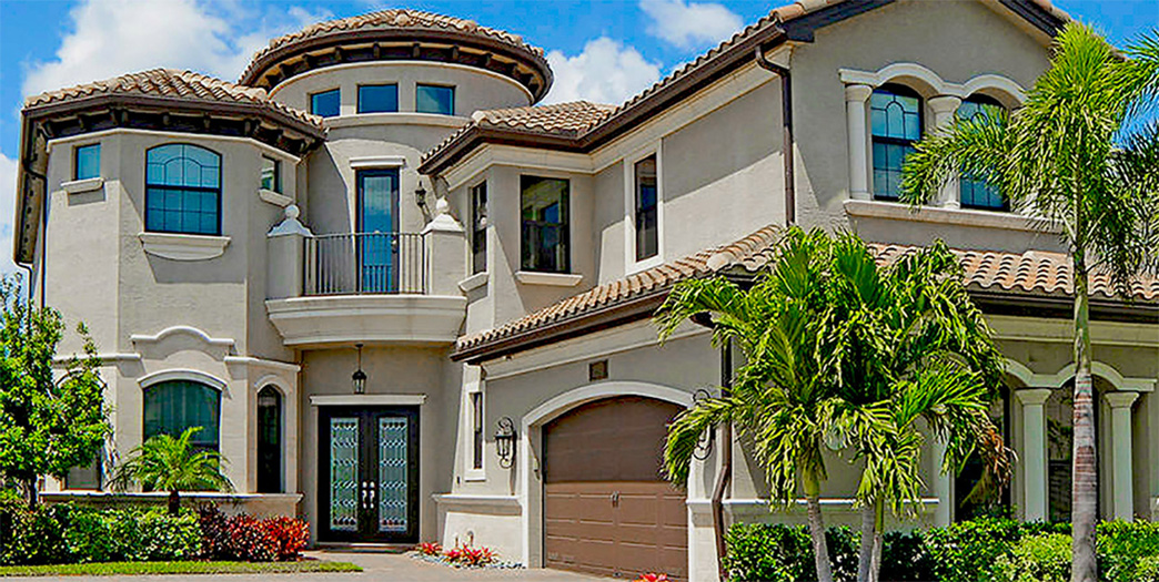 Outdoor front of a magnificent large luxury home